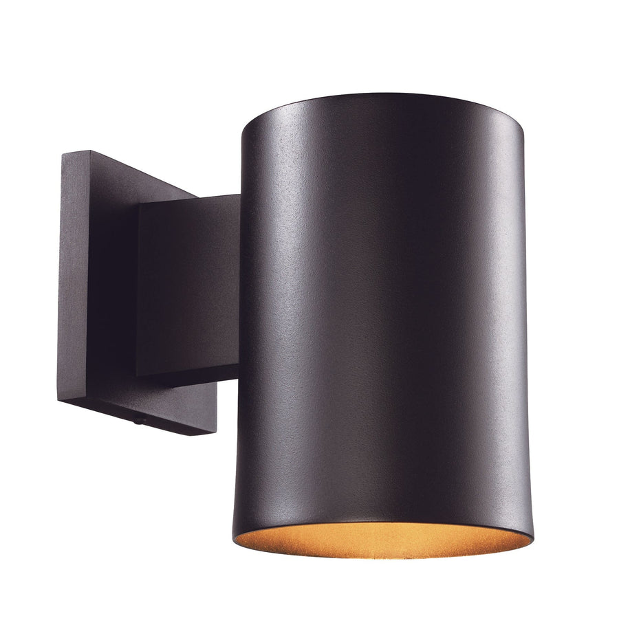 Trans Globe Cali Collection Cylindrical Metal Outdoor Pocket Wall Light- Black