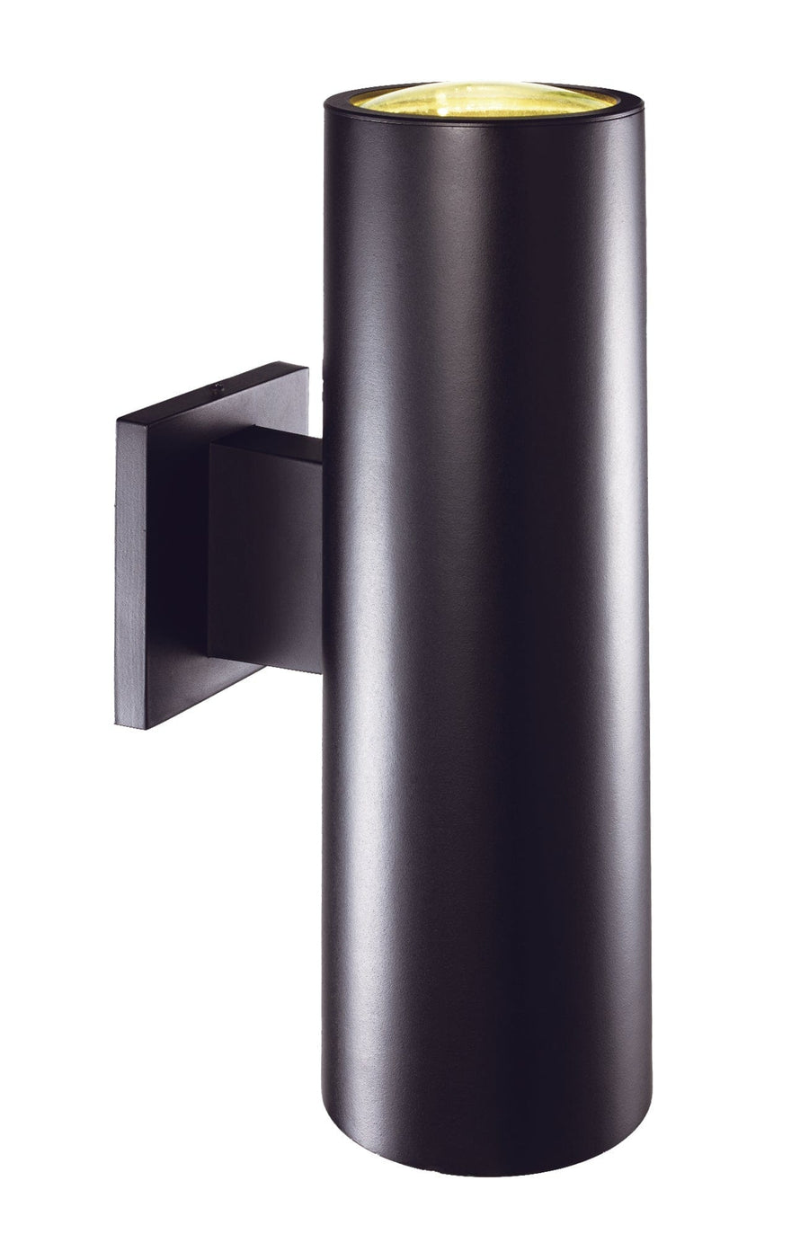 Trans Globe Cali Collection Cylindrical Metal Outdoor Pocket Wall Light- Black