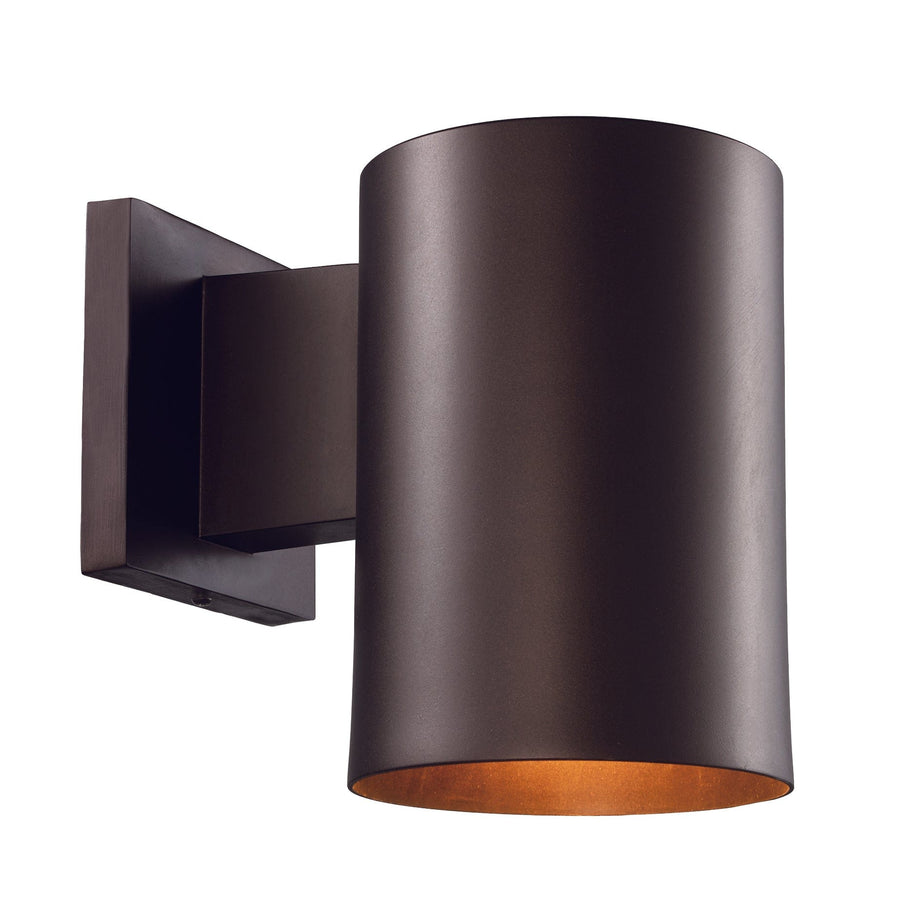 Trans Globe Cali Collection Cylindrical Metal Outdoor Pocket Wall Light- Bronze