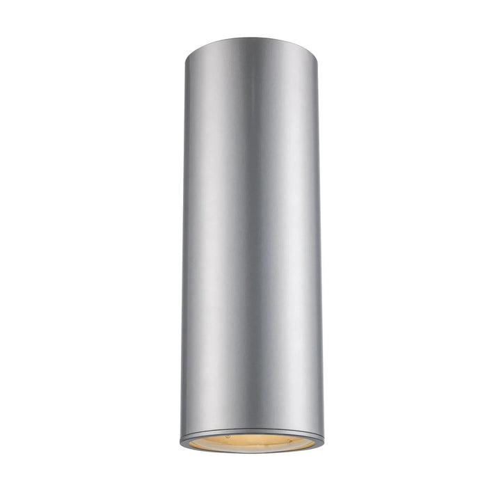 Trans Globe Cali Collection Cylindrical Metal Outdoor Pocket Wall Light- Silver