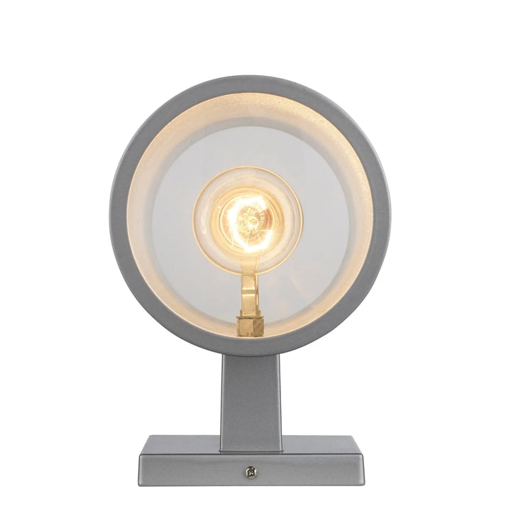 Trans Globe Cali Collection Cylindrical Metal Outdoor Pocket Wall Light- Silver