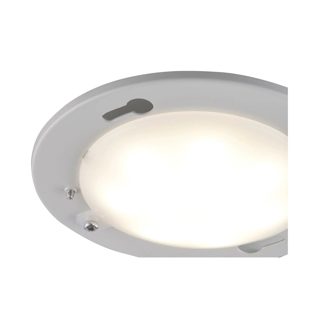 Trans Globe Camden 1-Light Low-Profile Disc Keyless - White