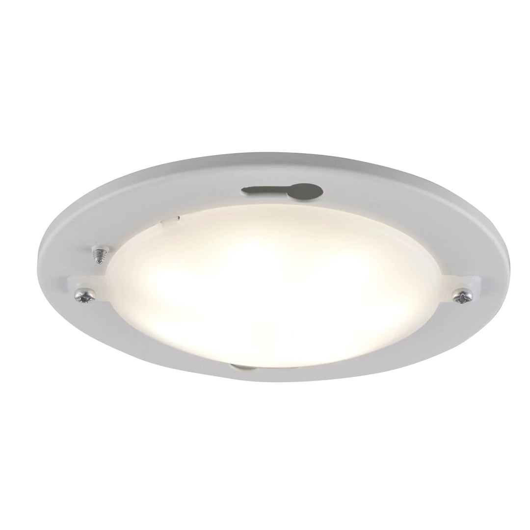 Trans Globe Camden 1-Light Low-Profile Disc Keyless - White