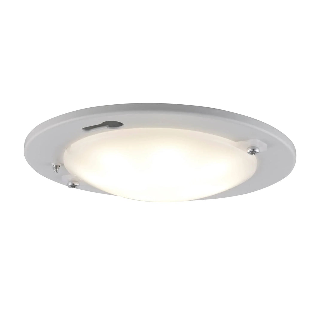 Trans Globe Camden 1-Light Low-Profile Disc Keyless - White