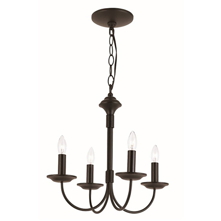 Trans Globe Candle 14.5" Chandelier - Black