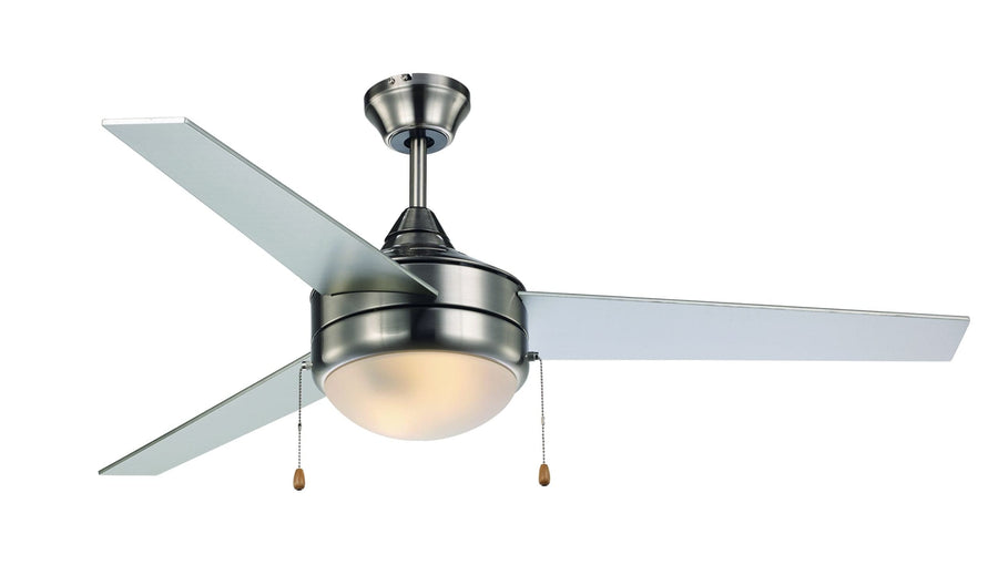 Trans Globe Cappleman 2-Light, 3-Blade Transitional Ceiling Fan -Brushed Nickel