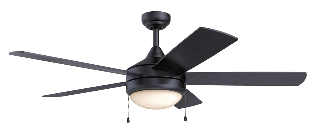 Trans Globe Cappleman 2-Light, 5-Blade Transitional Ceiling Fan - Black