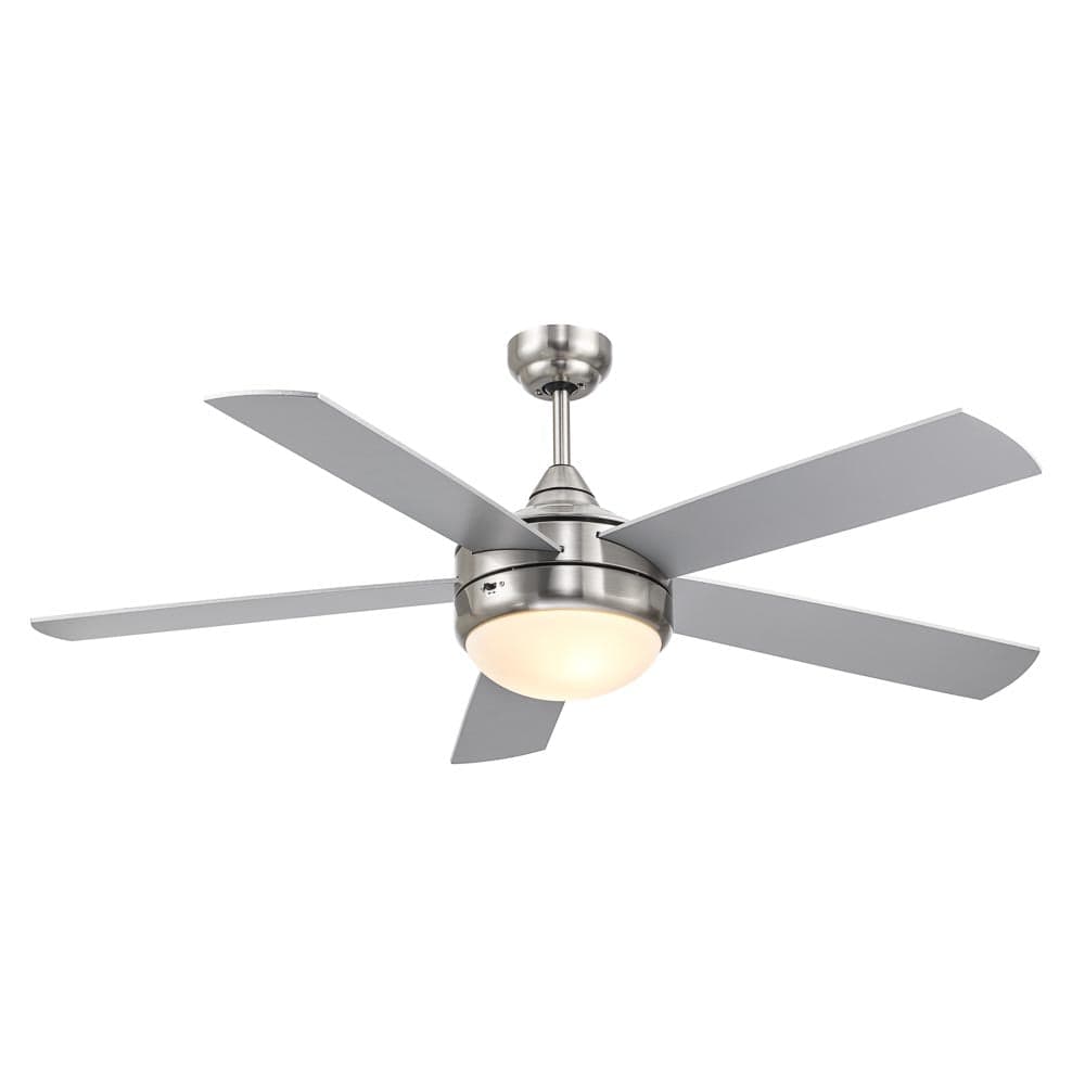 Trans Globe Cappleman 2-Light, 5-Blade Transitional Ceiling Fan - Brushed Nickel