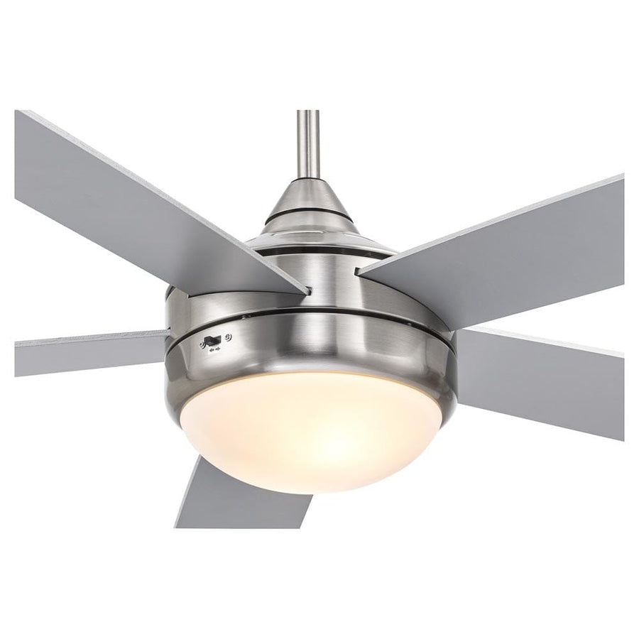 Trans Globe Cappleman 2-Light, 5-Blade Transitional Ceiling Fan - Brushed Nickel