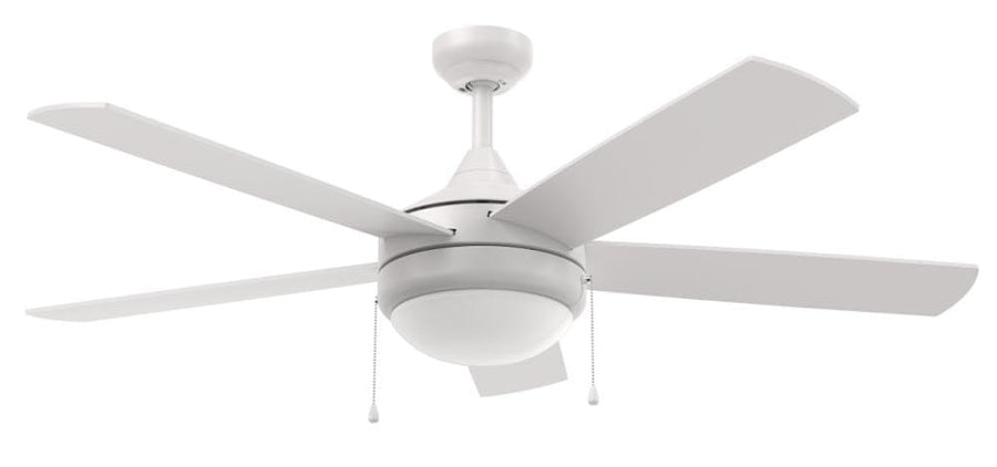 Trans Globe Cappleman 2-Light, 5-Blade Transitional Ceiling Fan - White