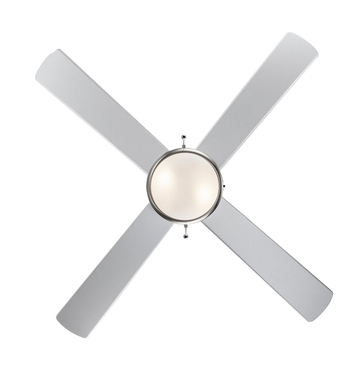Trans Globe Cappleman Energy Star 4-Blade Transitional Ceiling Fan - Brushed Nickel