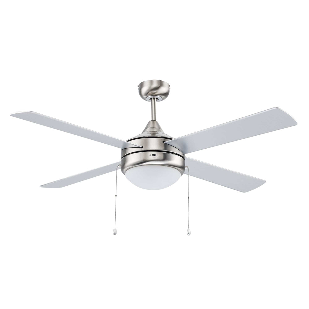 Trans Globe Cappleman Energy Star 4-Blade Transitional Ceiling Fan - Brushed Nickel
