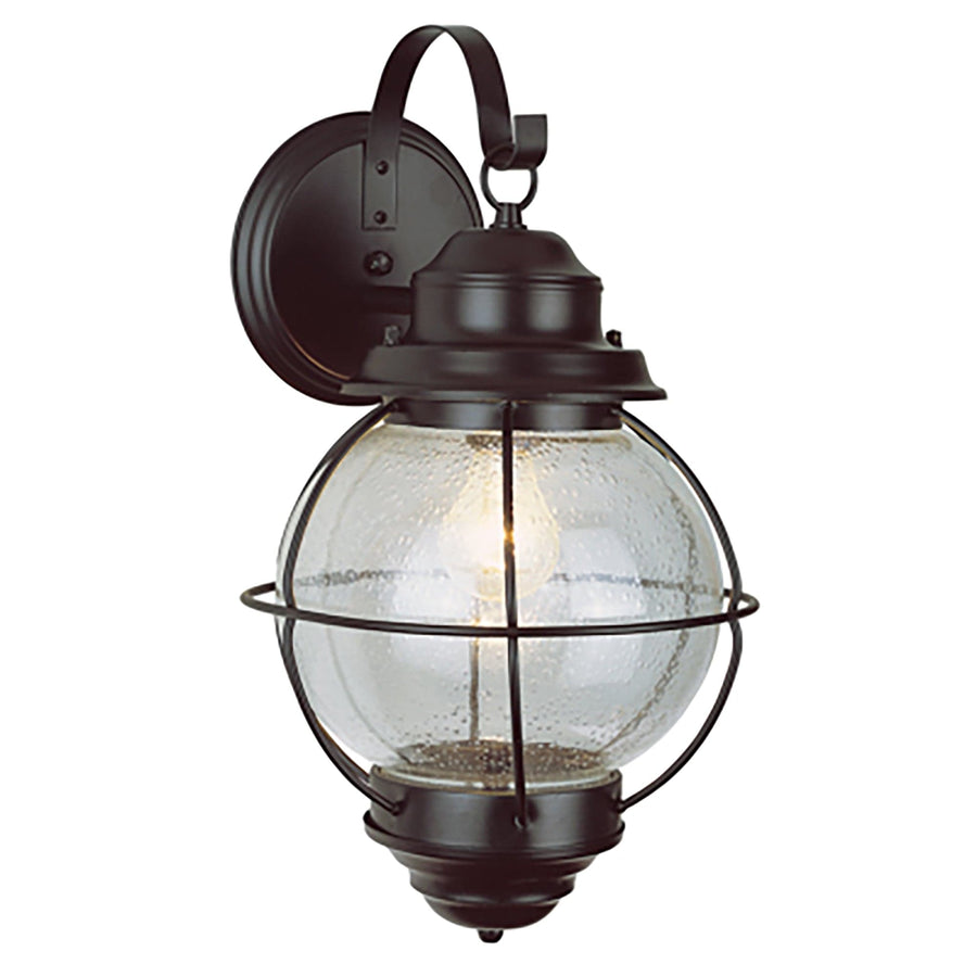 Trans Globe Catalina 15" Wall Lantern Light - Black