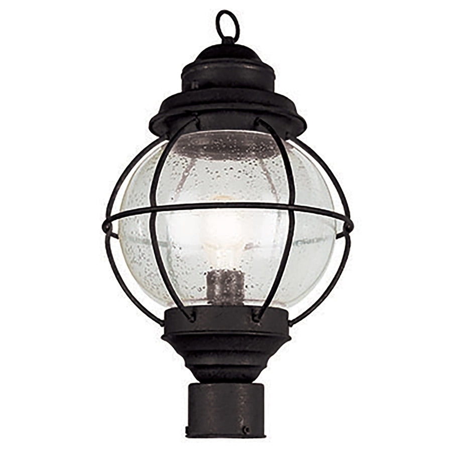 Trans Globe Catalina 19" Post Mount Lantern Head - Black
