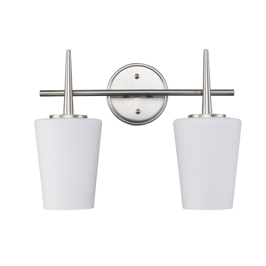 Trans Globe ClassicHorizon 2 - Light Vanity Trapered Stems - Brushed Nickel