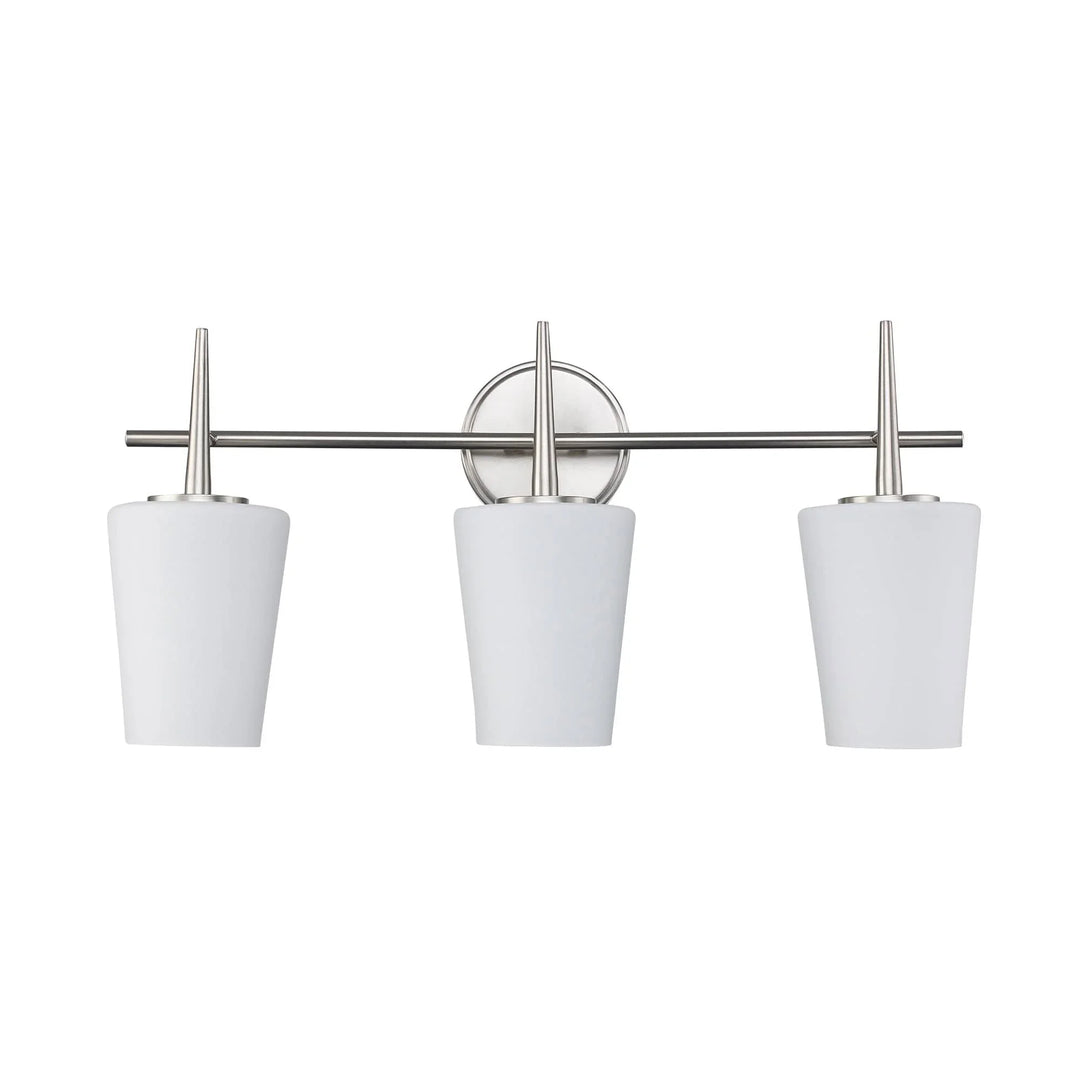 Trans Globe ClassicHorizon 3 - Light Vanity Trapered Stems - Brushed Nickel