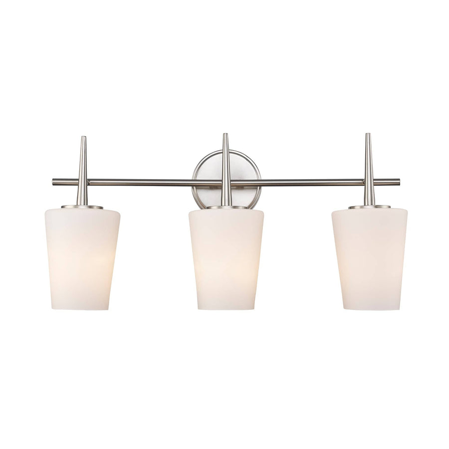 Trans Globe ClassicHorizon 3 - Light Vanity Trapered Stems - Brushed Nickel