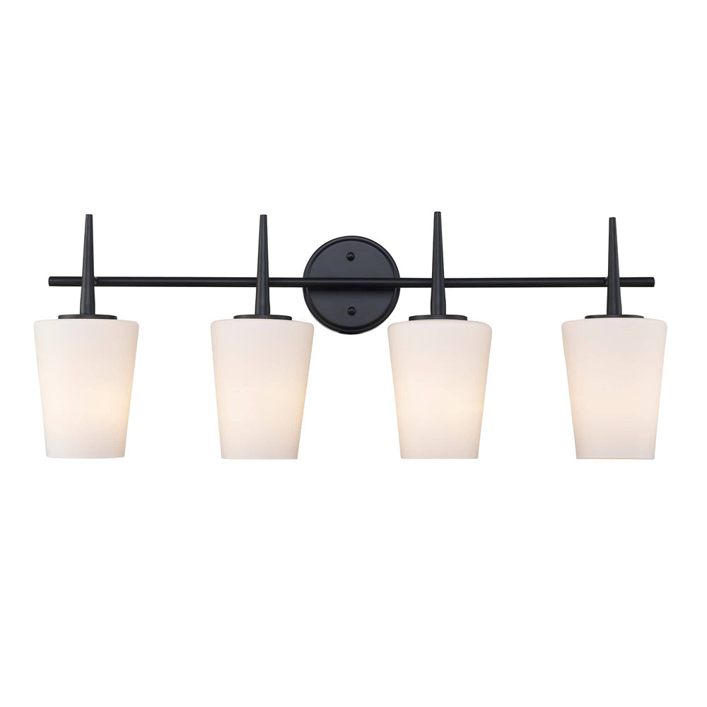 Trans Globe ClassicHorizon 4 - Light Vanity Tapered Stems - Black