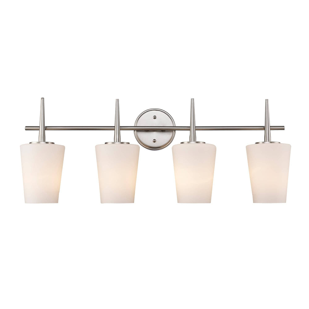 Trans Globe ClassicHorizon 4 - Light Vanity Tapered Stems - Brushed Nickel
