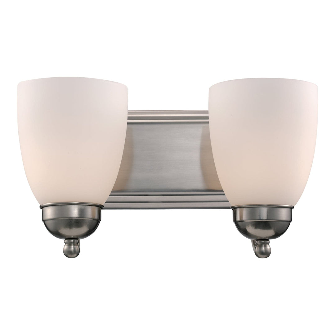 Trans Globe Clayton Reversible Mount, 3-Light Armed Vanity Wall Light, with Glass Bell Shades -Rubbed Oil Bronze