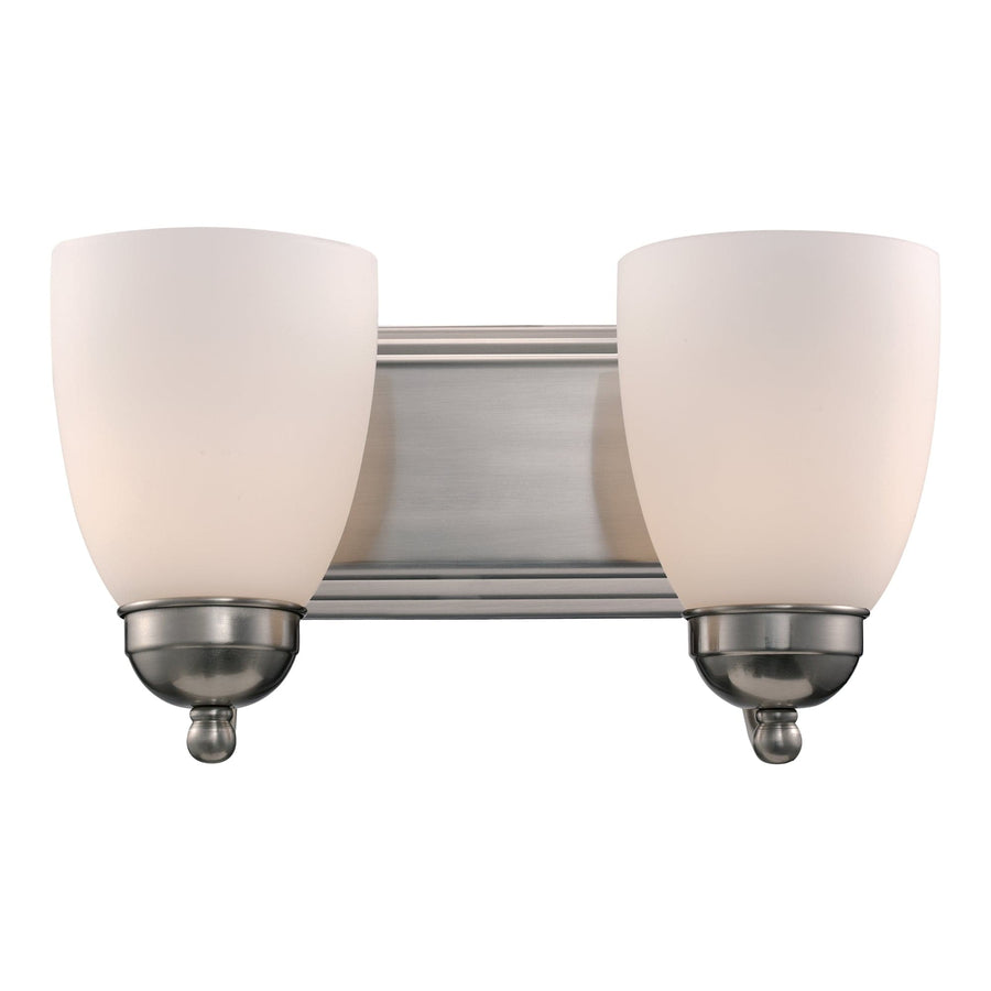 Trans Globe Clayton Reversible Mount, 3-Light Armed Vanity Wall Light, with Glass Bell Shades -Rubbed Oil Bronze