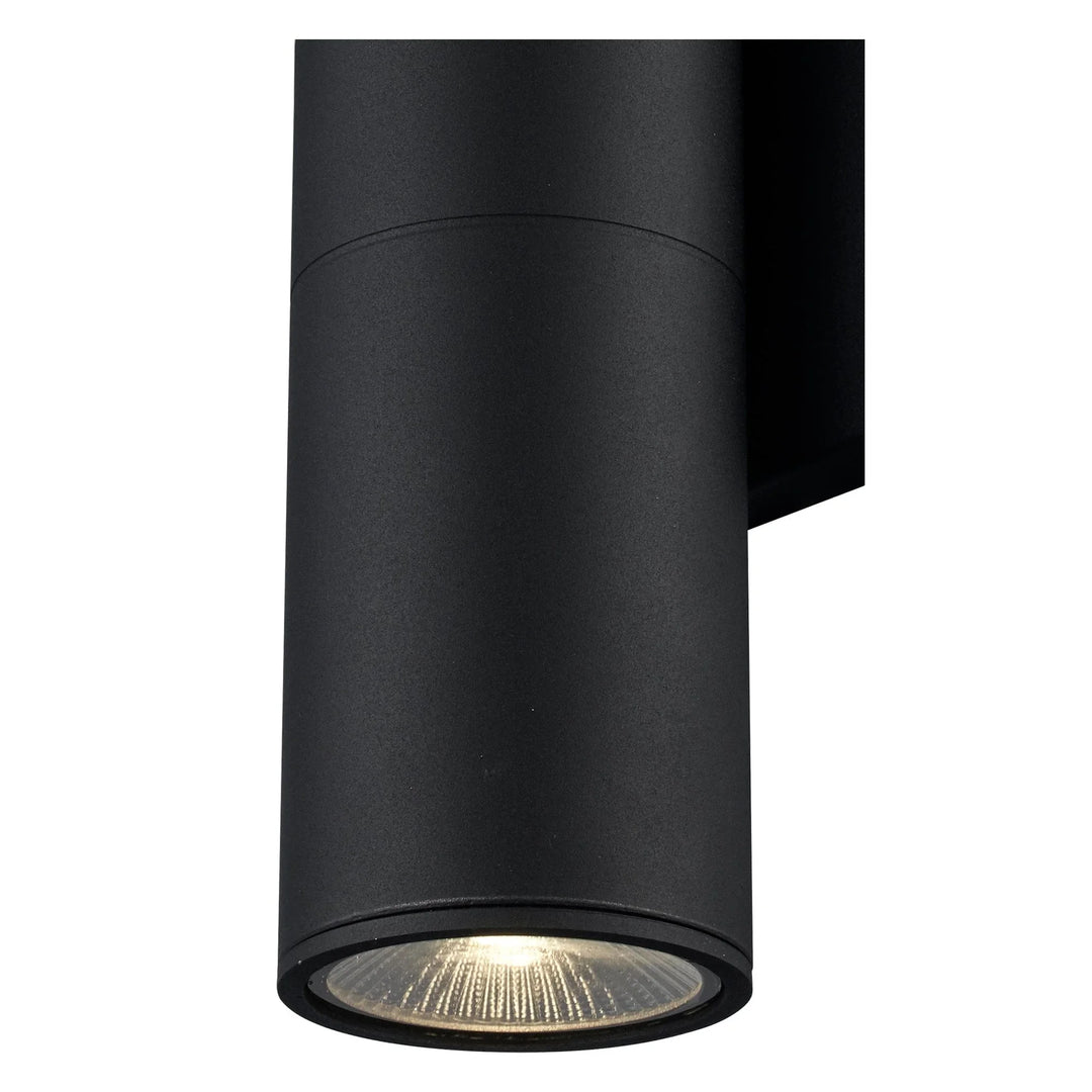 Trans Globe Compact Collection, Tubular/Cylindrical, Outdoor Metal Wall Sconce Light ADA - Black