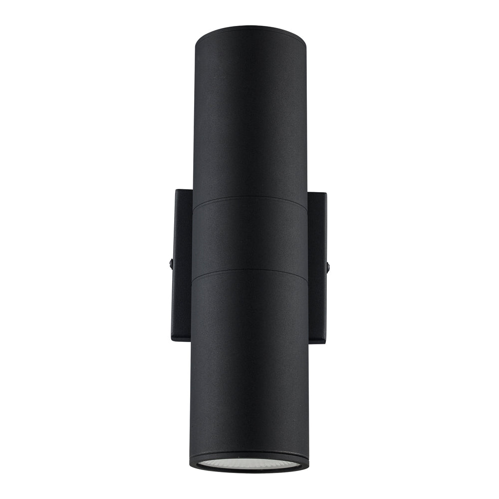 Trans Globe Compact Collection, Tubular/Cylindrical, Outdoor Metal Wall Sconce Light ADA - Black