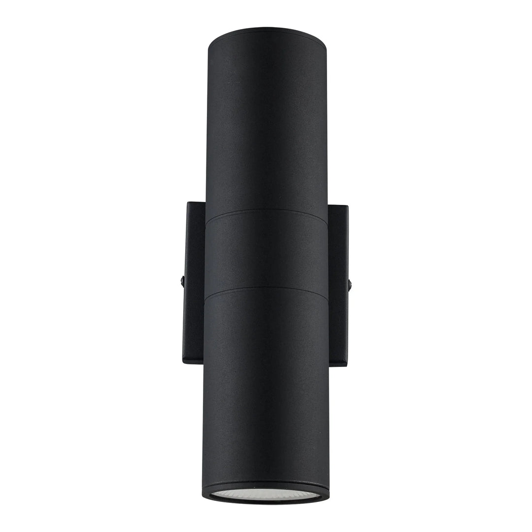 Trans Globe Compact Collection, Tubular/Cylindrical, Outdoor Metal Wall Sconce Light ADA - Black