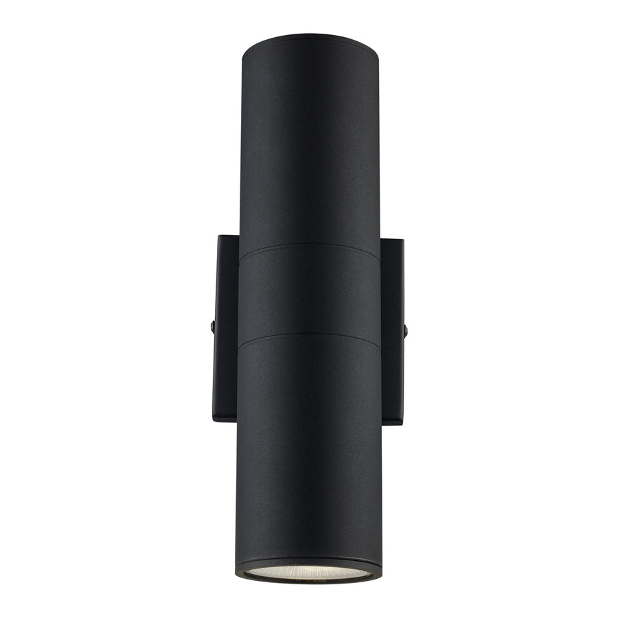 Trans Globe Compact Collection, Tubular/Cylindrical, Outdoor Metal Wall Sconce Light ADA - Black