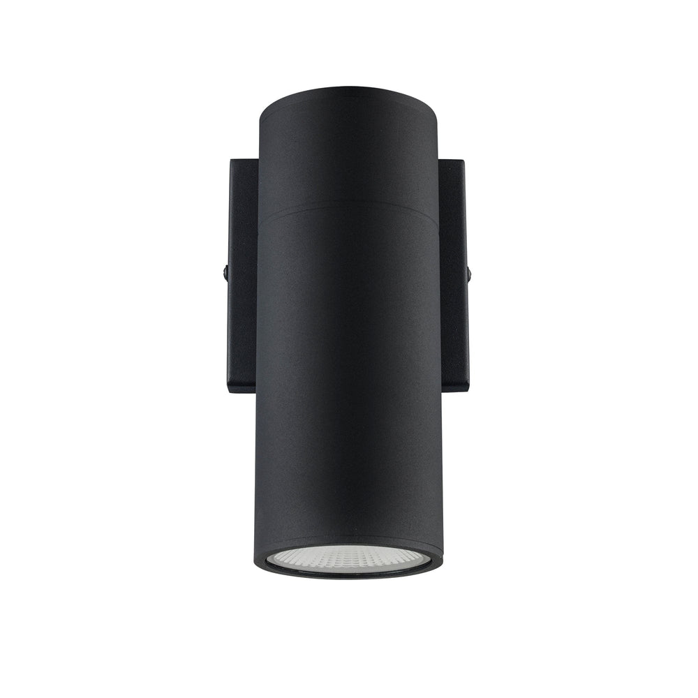 Trans Globe Compact Collection, Tubular/Cylindrical, Outdoor Metal Wall Sconce Light ADA - Black