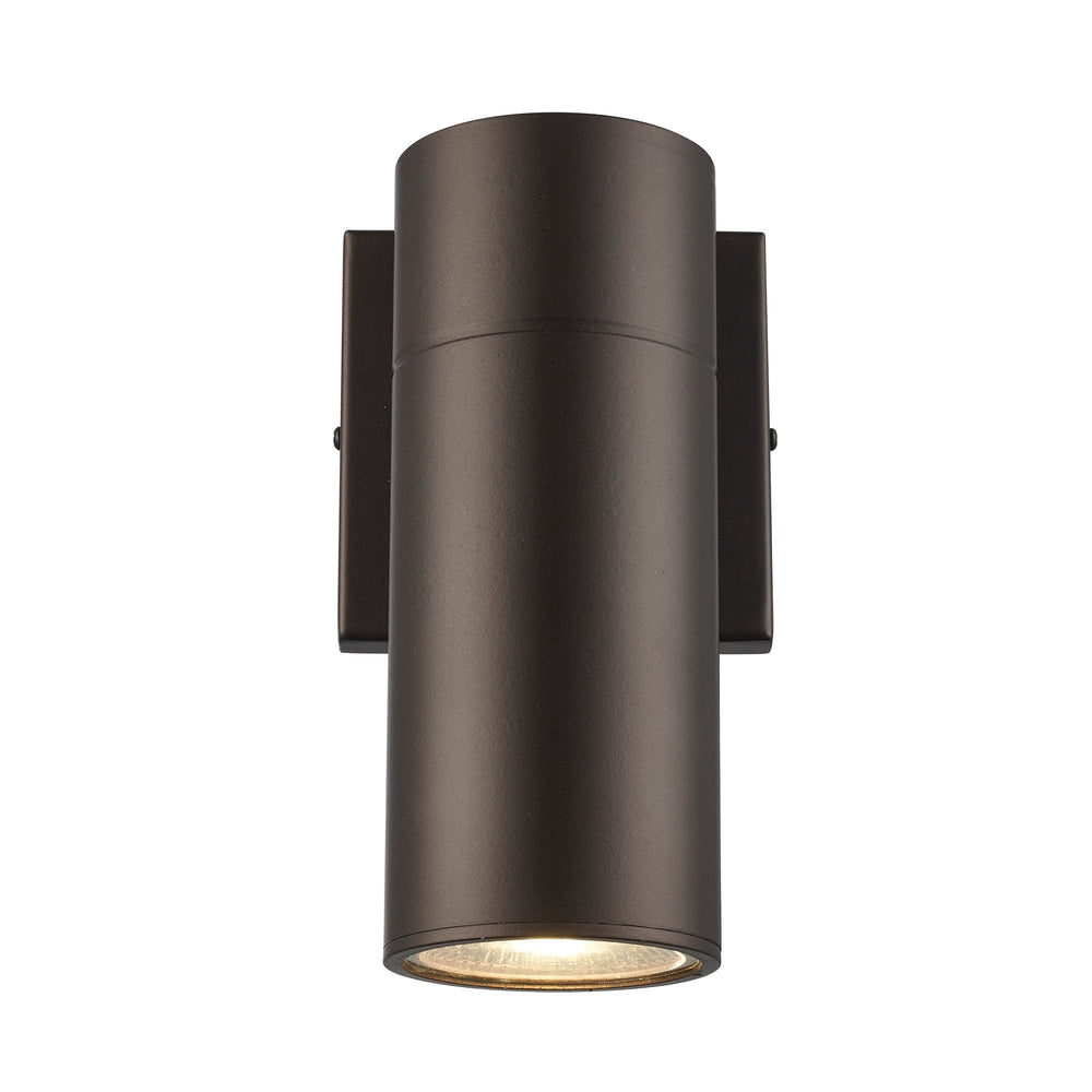 Trans Globe Compact Collection, Tubular/Cylindrical, Outdoor Metal Wall Sconce Light ADA - Bronza