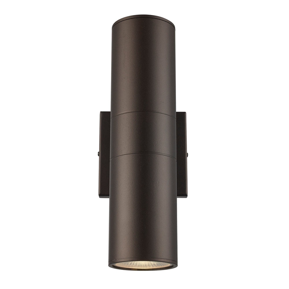 Trans Globe Compact Collection, Tubular/Cylindrical, Outdoor Metal Wall Sconce Light ADA - Bronze