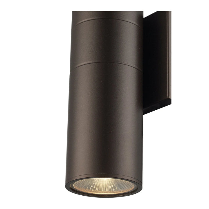 Trans Globe Compact Collection, Tubular/Cylindrical, Outdoor Metal Wall Sconce Light ADA - Bronze