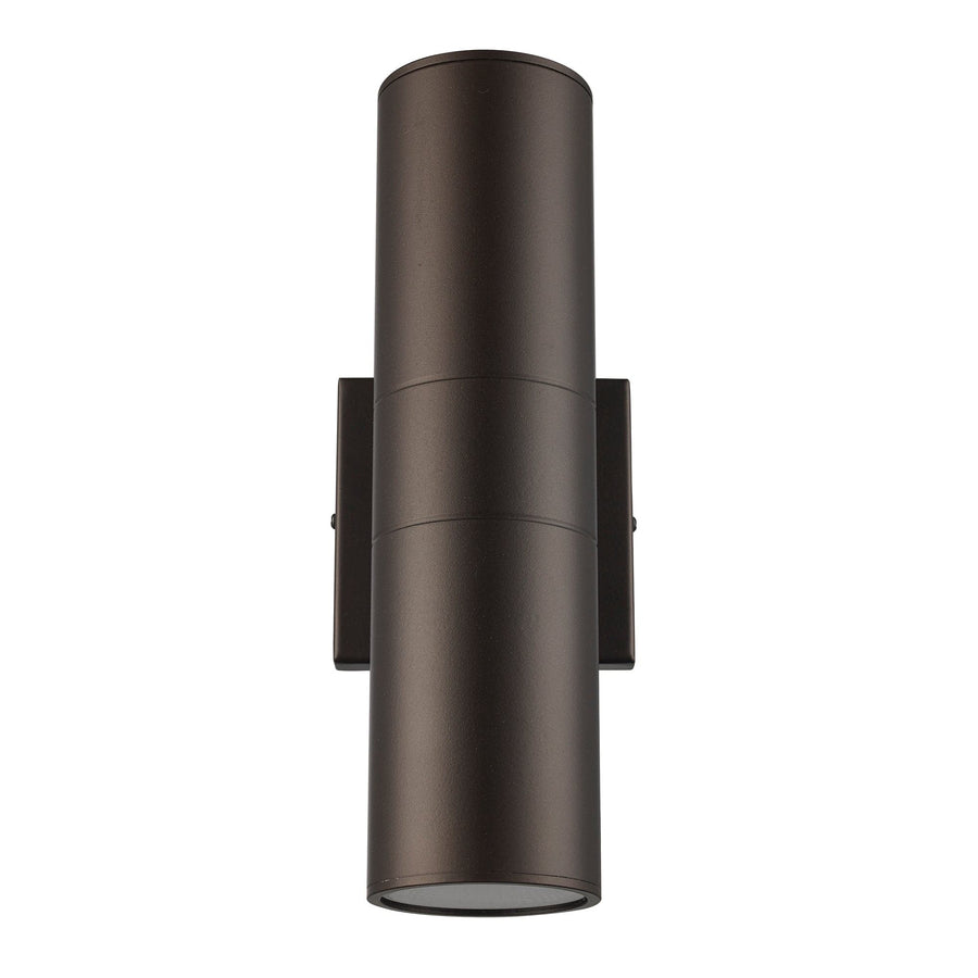 Trans Globe Compact Collection, Tubular/Cylindrical, Outdoor Metal Wall Sconce Light ADA - Bronze