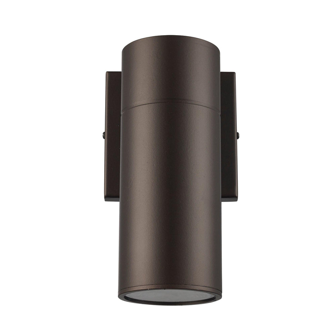 Trans Globe Compact Collection, Tubular/Cylindrical, Outdoor Metal Wall Sconce Light ADA - Bronze
