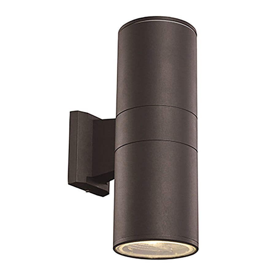 Trans Globe Compact Collection, Tubular/Cylindrical, Outdoor Metal Wall Sconce Light - Black