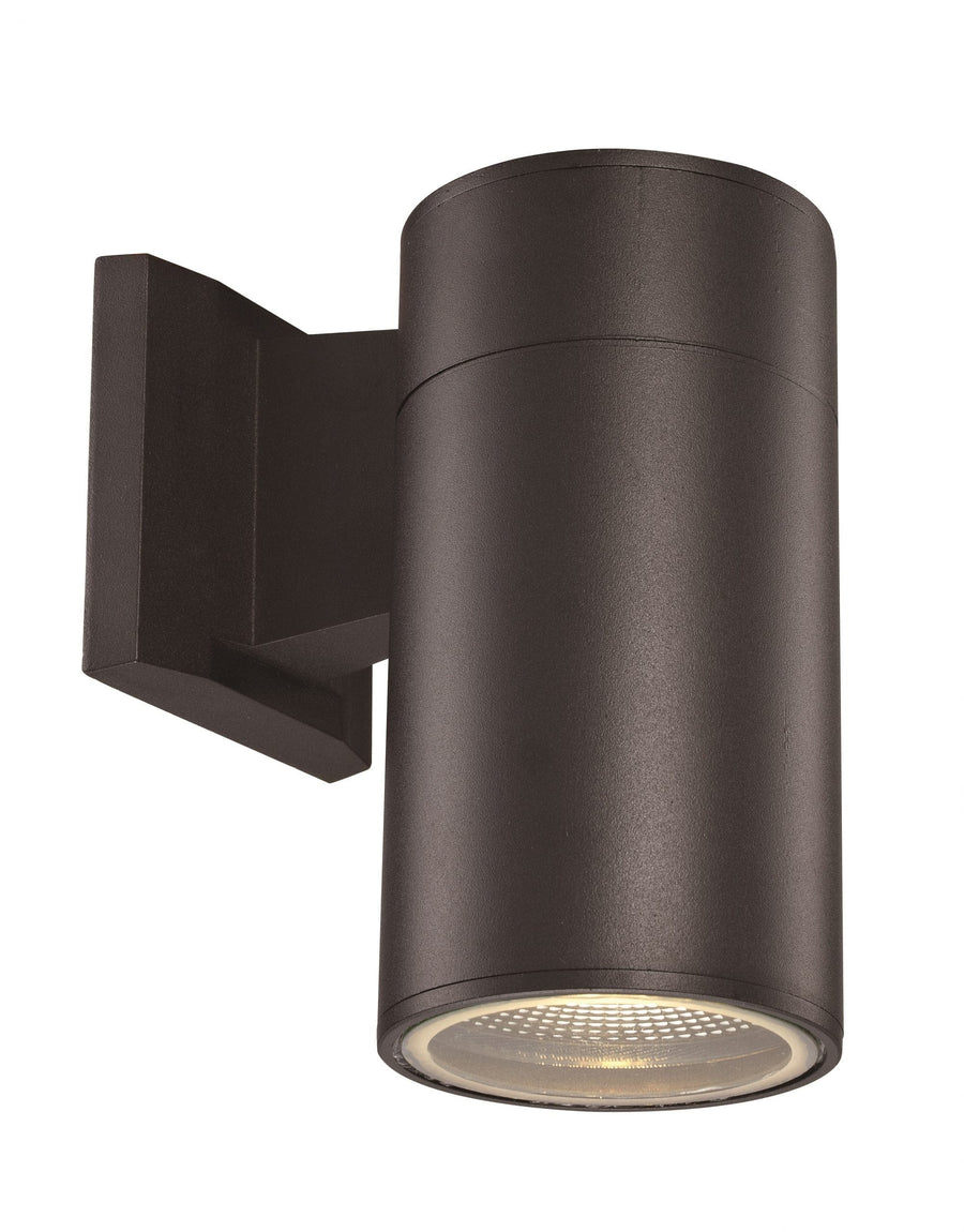 Trans Globe Compact Collection, Tubular/Cylindrical, Outdoor Metal Wall Sconce Light - Black