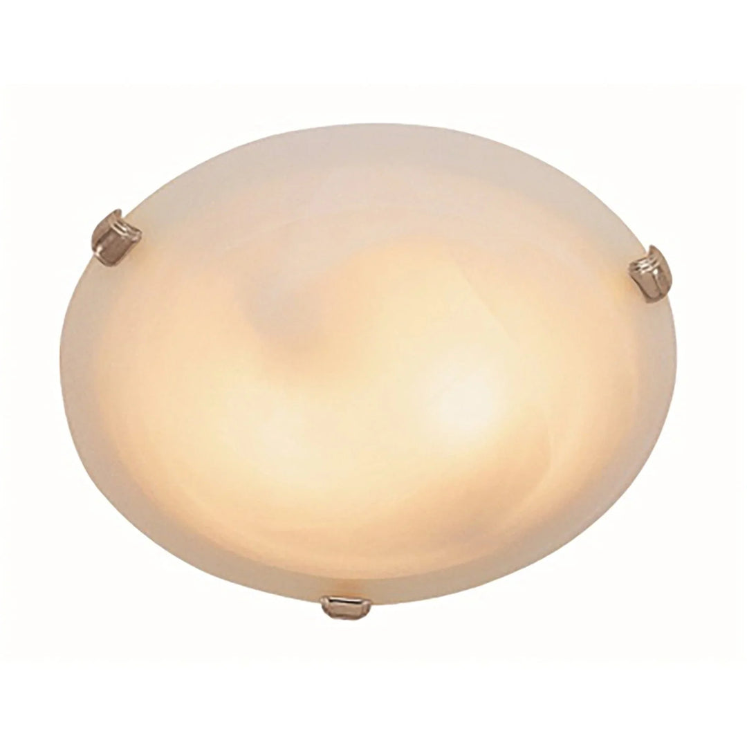 Trans Globe Cracka 12" Flush Mount Indoor Ceiling Light Clips - Brushed Nickel