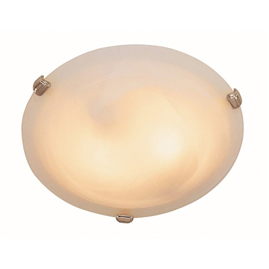 Trans Globe Cracka 12" Flush Mount Indoor Ceiling Light Clips - Brushed Nickel