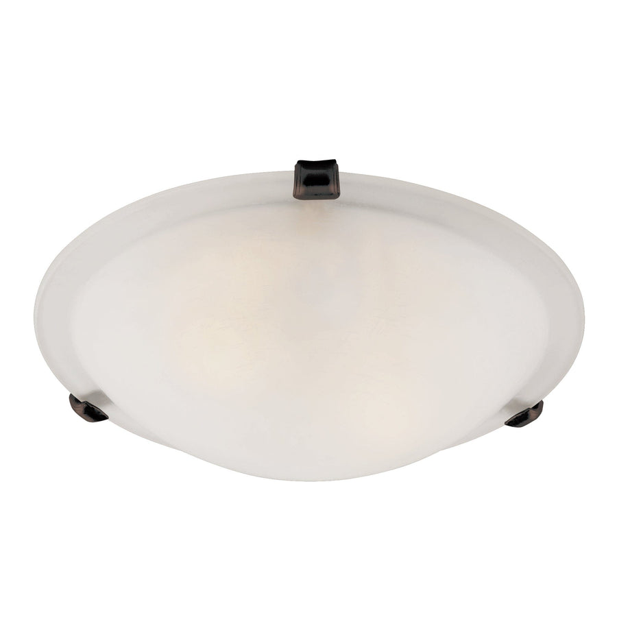 Trans Globe Cracka 12" Flush Mount Indoor Ceiling Light Clips Rubbed Oil Bronze