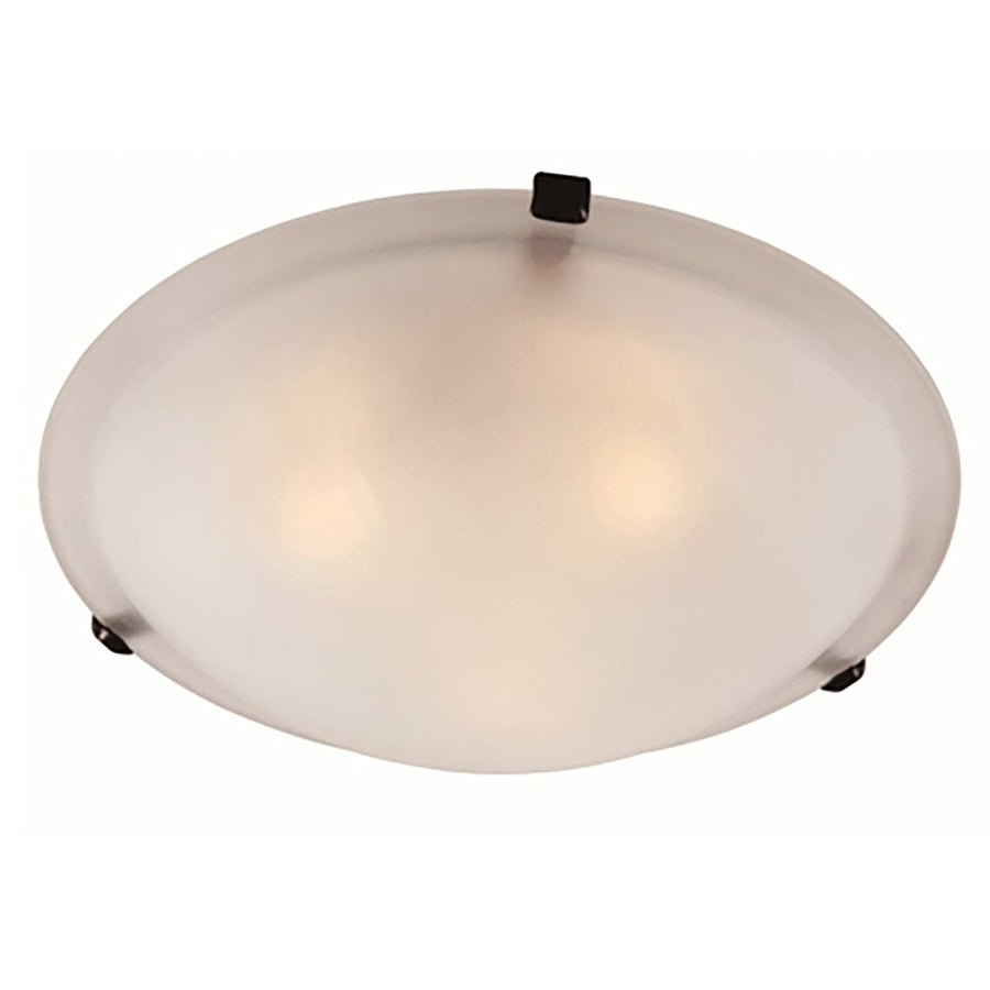 Trans Globe Cracka 15" Flush Mount Indoor Ceiling Light Clips - Brushed Nickel