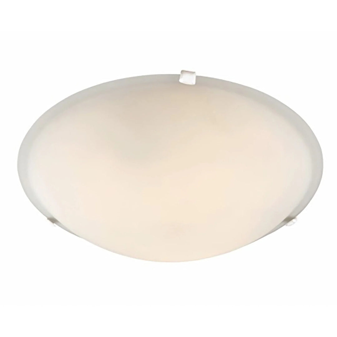 Trans Globe Cracka 15" Flush Mount Indoor Ceiling Light Clips - White