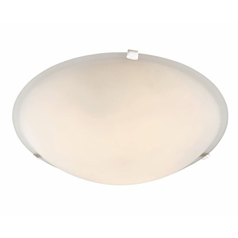 Trans Globe Cracka 15" Flush Mount Indoor Ceiling Light Clips - White