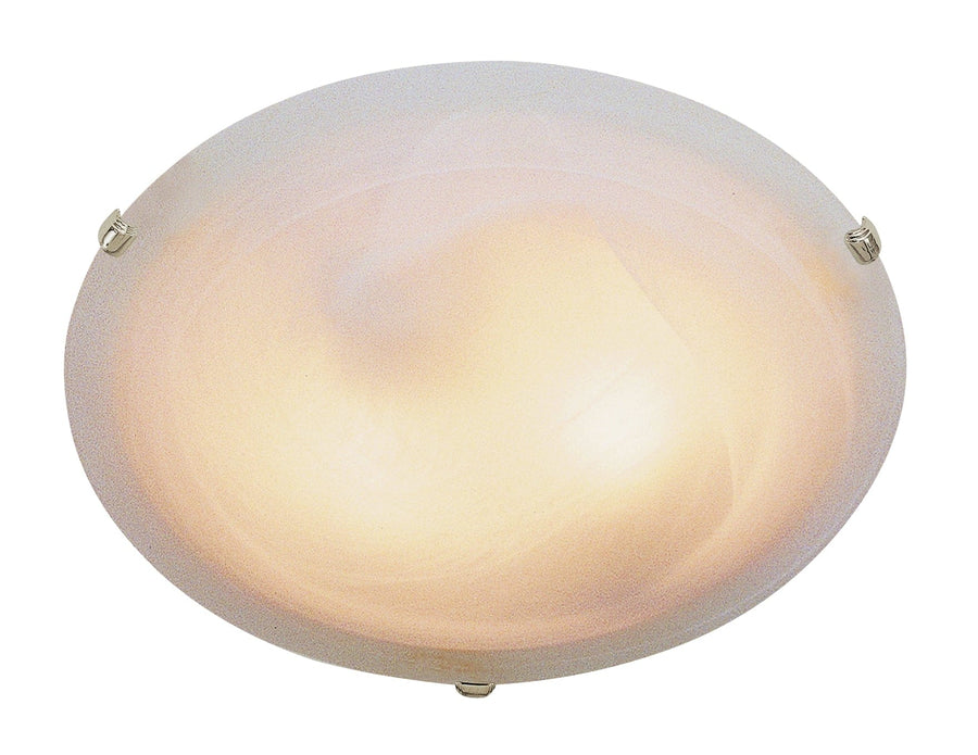 Trans Globe Cracka 20" Flush Mount Indoor Ceiling Light Clips - Brushed Nickel