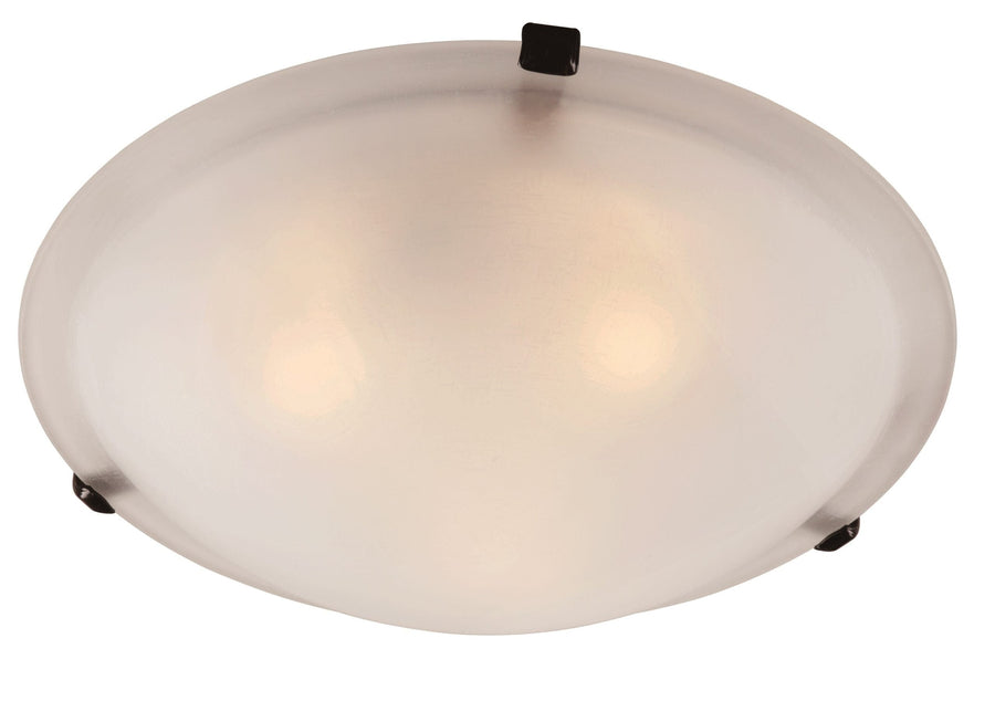 Trans Globe Cracka 20" Flush Mount Indoor Ceiling Light Clips - Rubbed Oil Bronze