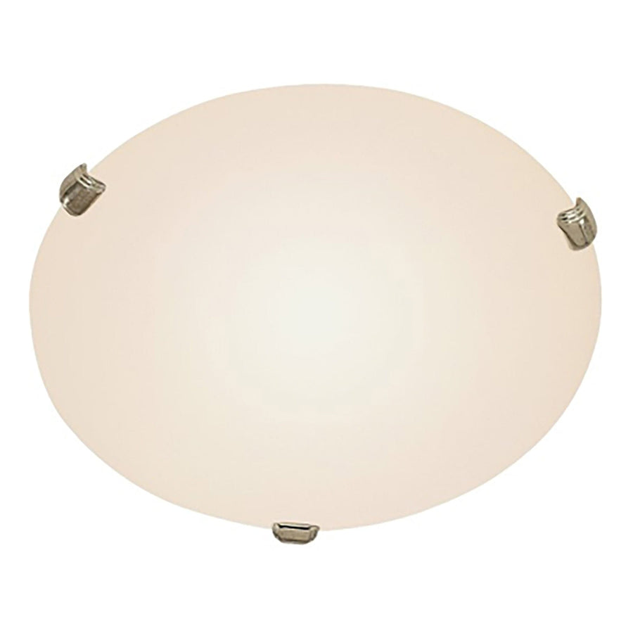 Trans Globe Cullen 12" Flush Mount Indoor Ceiling Light Clips -  Brushed Nickel