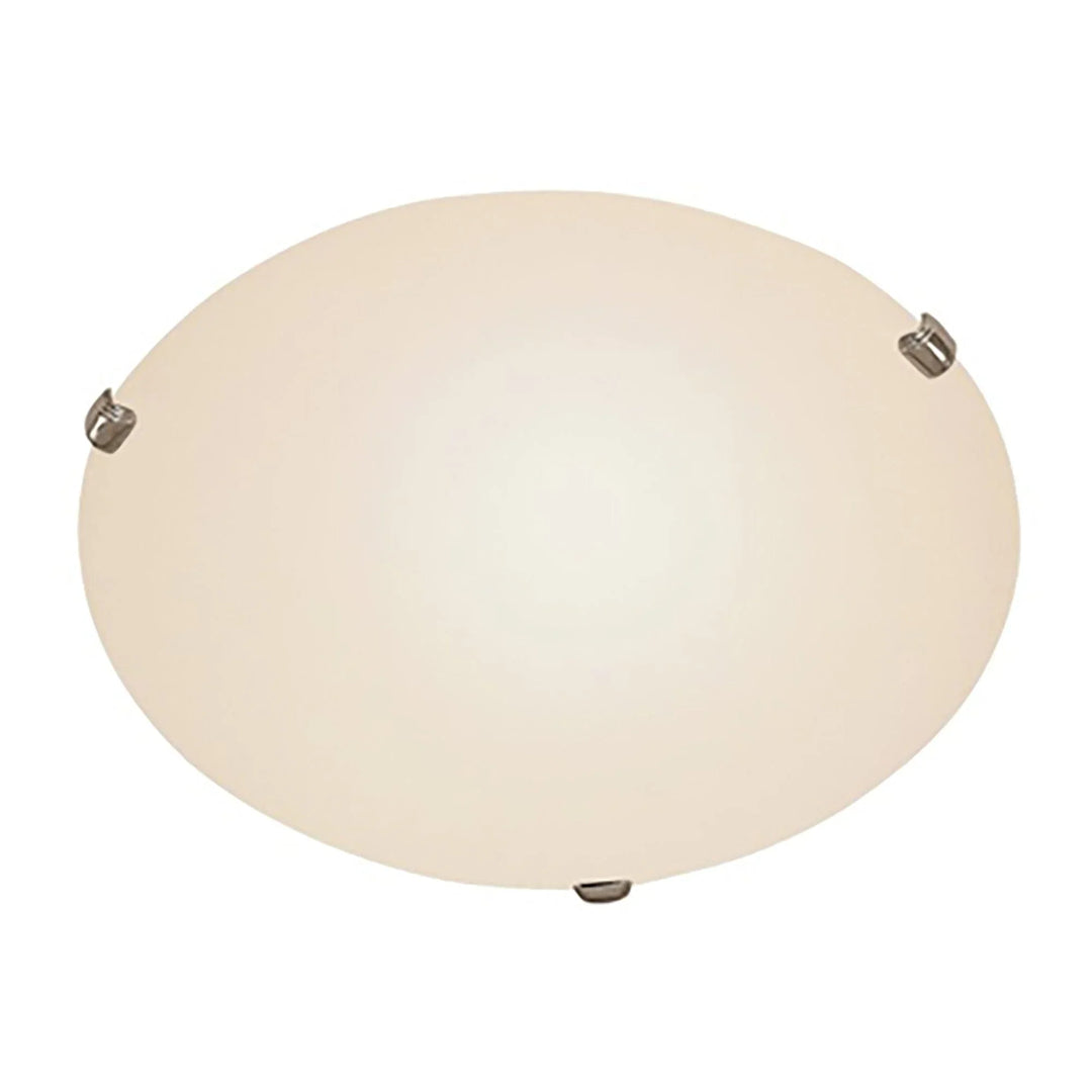 Trans Globe Cullen 15" Flush Mount Indoor Ceiling Light Clips - Brushed Nickel