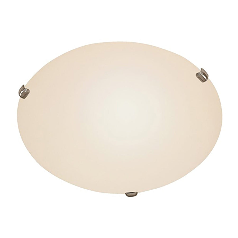 Trans Globe Cullen 15" Flush Mount Indoor Ceiling Light Clips - Brushed Nickel