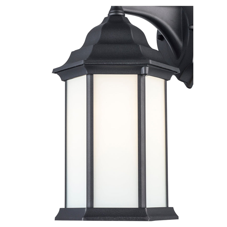 Trans Globe Cumberland 1 - Light 12.5" Wall Lantern - Black / Frosted