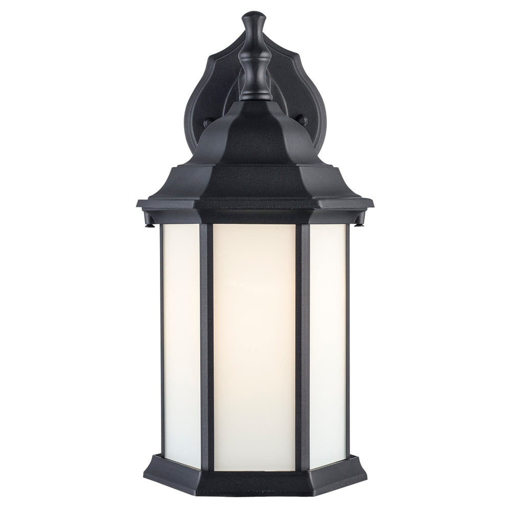 Trans Globe Cumberland 1 - Light 12.5" Wall Lantern - Black / Frosted
